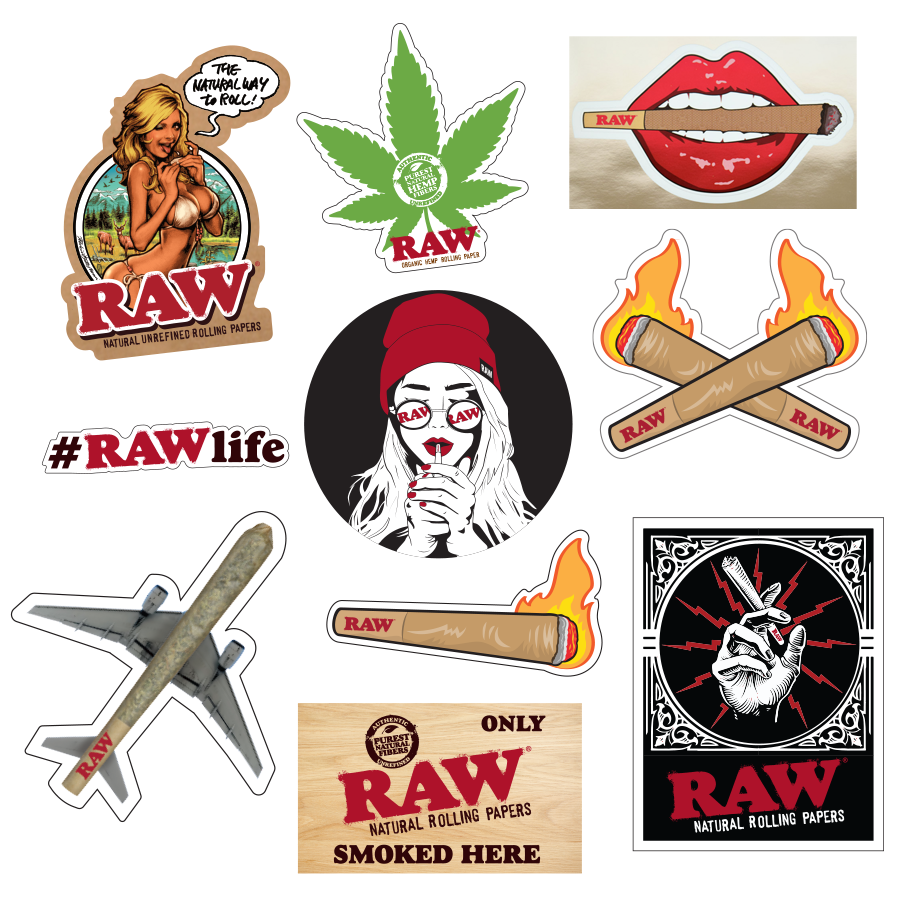 RAW STICKERS – 10 PACK
