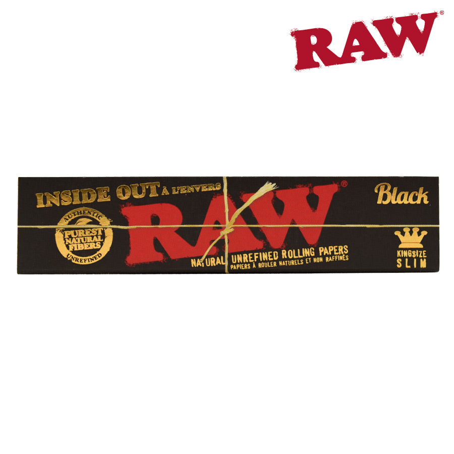 RAW BLACK INSIDE OUT KING SIZE SLIM ROLLING