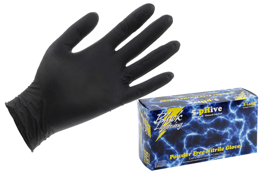 Black Lightning Powder Free Nitrile Gloves Small